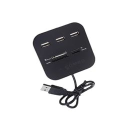 Ports USB Hub 2.0 High Speed With Card Reader Mini Hub USB Combo All In One USB Hubs Splitter Adaptateur pour PC ordinateur portable PC