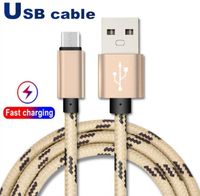 Câbles USB à haute vitesse Type C Adaptateur de câble Synchronisation des données de charge rapide Épaisseur de téléphone Strong Traided Micro Cable 1M 2M 3M pour le smartphone