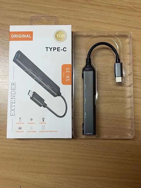 Station d'accueil d'extension vidéo Hub USB TYPE C haute vitesse pour téléphone portable iPad avec boîte de vente au détail