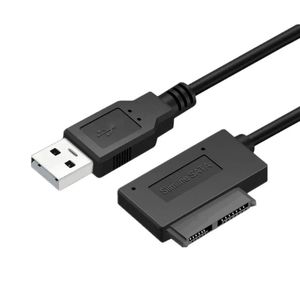 Cable de adaptador SATA USB20 de alta velocidad para una unidad de disco duro de la computadora portátil con conector SATA de 6p+7p