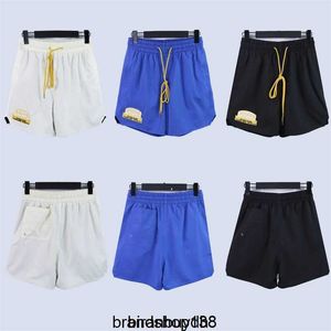 Brand High Street Rhude Fashion Nouvelle lettre brodée Shorts d'étiquette pour hommes et femmes sports d'été décontractés Capris Ins