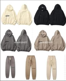 2023 Diseñador Hombres Mujeres Tejer Essentia Suéter con capucha Primavera Oversize Otoño Miedo Ess Silicon Skateboard High God Hoody Unisex con capucha hjk3