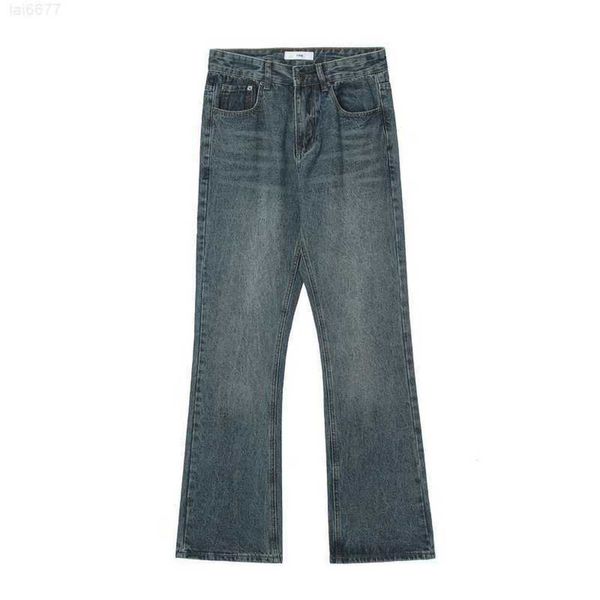 High Street Fashion Brand Wash Deep Blue Vibe Style Micro Corne Jeans décontractésqprh