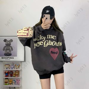 Sweet High Street Femme Hoodie Hoodie Pullover Sweatshirts Fashion Moard Lettre décoration décontractée Y2K FORD Y2K pour l'homme