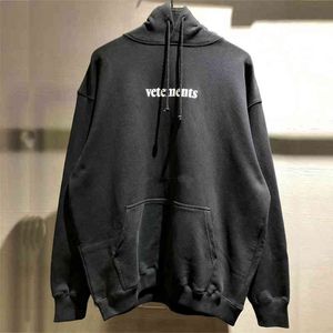 High Street lâche brodé Vetements à capuche hommes femmes 1:1 meilleure qualité Vtm pull à capuche grande étiquette Patch sweats