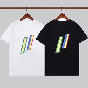 High Street Mens Color Letter Print T-shirt Mode Stijl Womens Korte Mouw Tees Stellen Casual White Black Tops Size Asian S-2XL