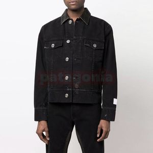 High Street Hommes Jeans Vestes Hommes Femmes Casual Graffiti Lettre Imprimer Veste Mâle Denim Manteaux Homme Lâche Revers Cou Manteau Taille Asiatique M-2XL