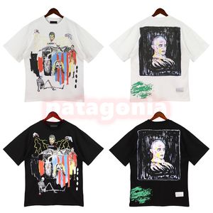 Camiseta de verano para hombre de calle alta, camisetas de algodón con estampado de grafiti de vampiro a la moda para mujer, ropa colorida de Hip Hop para amantes, talla S-XL