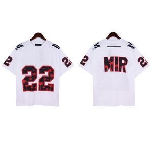 High Street OVERSIZED 22 FOOTBALL TEE Jersey Hommes Femmes Designer T-shirts Styliste Tops Hommes Casual Chemise En Coton Lâche Noir Blanc Streetwear Hip Hop Tee