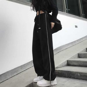 High Street Pants Dames Ins Trendy Harajuku Stijl Wide-Pen Broek Lente en Herfst Losvallende Tappered Afslanken All-matching Y0811