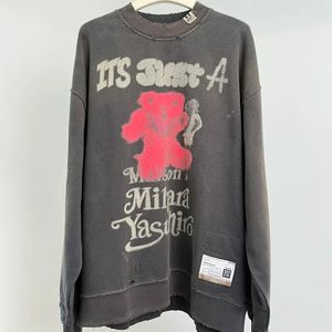 High Street Print Graffiti Letter Sweatshirts Vintage gewassen oversized heren- en damessweatshirt Y2k streetwear