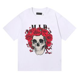 High Street Summer Designer T Shirt Hommes Femmes Mode Crâne Imprimer Streetwear Hip Hop Oversize T-Shirts Hommes Casual Coton Top polos Tees S-XL