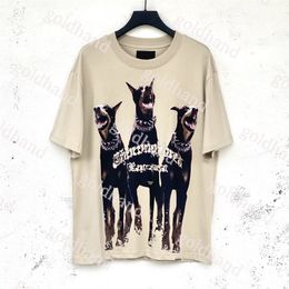 High Street Tees Designer Hommes D'été Polos Mode Chien Imprimé Hip Hop À Manches Courtes T-shirt Décontracté