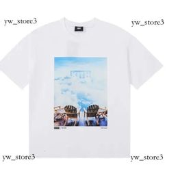 high street tide brand mens kith t shirt street view imprimé à manches courtes carreaux omoroccan pour hommes et kith femmes tee coton tops 7232