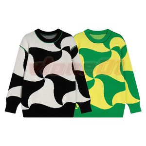 High Street dames jacquard trui designer paren contrast kleur gebreide jumper dames winter ronde nek trui sweater size m-2xl