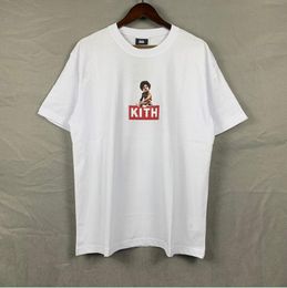 High streetMen T-shirts KITH Street View imprimé à manches courtes femmes hommes carrelage pour hommes et femmes t-shirt couverture en coton