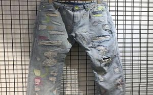 High Streetwear Daño interminable Agujero Jean Mujeres Mujeres de alta calidad Metal Pantalones de mezclilla Pantalones de mezclilla Endless Impresión 3D Jean2511721