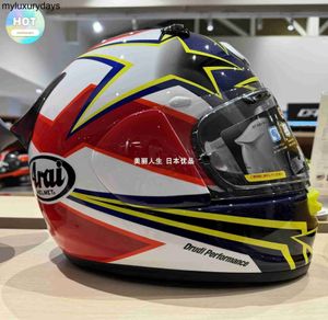 Protection haute résistance Casque de moto ARAI EXCLUSIVE BOUTIQUE DE TOP GRADE BRIET BESPIRATIVE Édition Astro-GX Stripe Stripe Yellow Casque avec 1 à1 LOGO REAL