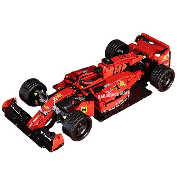 Série high-tech Moc Simulation F1 voiture de course blocs de construction brique Sport véhicule modèle jouets pour enfants cadeaux de noël