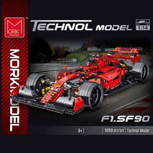 Serie de alta tecnología simulación F1 modelo de coche de carreras bloques de construcción creador MOC City Race Cars ladrillos juguetes para niños regalos para adultos X0503