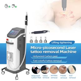 Alta tecnologia indolor remoção de tatuagem pele carbono peeling máquina laser 4 comprimento de onda picosegundo picolaser nd yag dispositivo purificação da pele