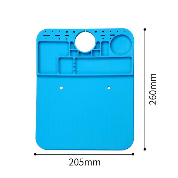 Coussinet en silicone résistant aux hautes températures isolation thermique antistatique et établi de maintenance de téléphone portable pour base de microscope