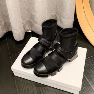 Bottes montantes Panda Color Matching Moon Landing Shoes Classic Color Matching Casual Fashion Women Boot