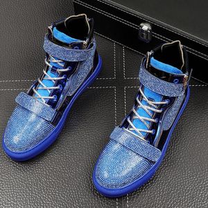 Bottes de créateurs hauts Chaussures pour hommes, vêtements de sport diamant décontractés plat, Zapatos Hombre B37 536 60