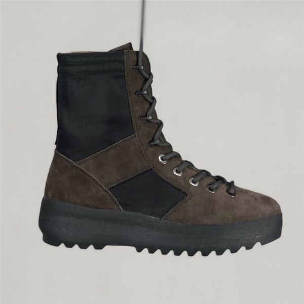 Bottes en daim marron de saison ouest de styliste haut de gamme, bottes d'outillage d'extérieur en cuir véritable exclusives à lacets militaires du désert