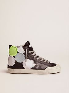 Zapatillas altas Dirty Shoes del diseñador italiano Colección Dream Maker Francy Penstar con parches de lunares de colores