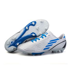 Chaussures de football hautes pour hommes Ag Spikes longs pour la formation des jeunes TF Piques cassés pour les pieds en cuir sportif de l'école primaire