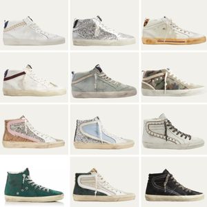 High Top Golden Mid Slide Star Sneakers Casual Chaussure Bon Dupe Do Old Sale Chaussures Hommes Femmes Nouveau Designer Sneaker Italie Marque chaussures