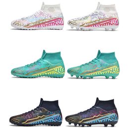 High Top New Style Soccer Shoes Mens Outdoor Soccer Shoes Youth Anti-skid Sports Trainers