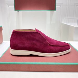 Hoge top enkele schoenen flip bont slip-on casual schoenen Herenschoenen Luxe designer loafers in Britse stijl paar schoenen Damesschoenen platte comfortabele schoenen Maten 35-46 + doos