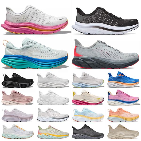 hoka clifton 9 hokas shoes womens mens bondi 8 sharkskin diva pink ice flow bit of blue black white kawana peach whip big size 47 sports sneakers on clouds women trainers