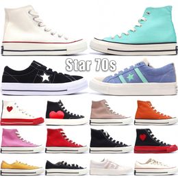 High Tops Star 70s Hi Canvas Chaussures Hommes Femmes PLAY 1970s Baskets Blanc Noir Chucks Low Outdoor Platform Casual Sneakers Taille 36-44