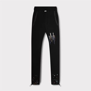 Hoge versie Ami Letter Borduurde geschilderde losse casual trainingsbroek voor mannen en vrouwen Europa en de Verenigde Staten High Street Casual Pants M-XXXL