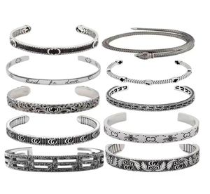 Bracelet High Version Designer Vintage Double G Bracelet Titanium Steel Silver Bracelet Designer Jewelry des femmes