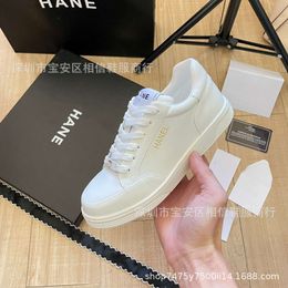 Versión Alta c Xiaoxiang Cuarta Generación Zapatos Blancos Pequeños de Cuero Genuino para Mujer Verano con Cordones Transpirable Versátil Tamaño Grande