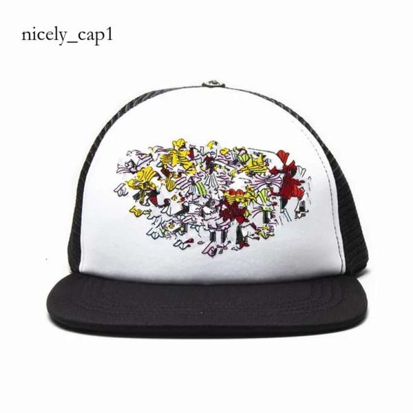 Versión alta Chromees Corazones Béisbol Flor Hombres Snapbacks Sombreros azules Alta mujer Negro Calidad Gorra Unisex Original Ajustable Snapback Trucker Hat 278 699