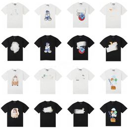 Version haute Couleur Lettre T-shirts pour hommes Designer Cartoon Animaux Ours Ballon Impression Coton T-shirts à manches courtes T-shirts Pull Hommes T-shirt Femme Couples T-shirts Top