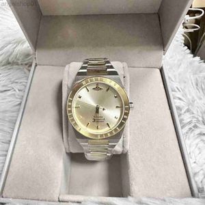 Hoge versie Empress Dowager Vivienne Champagne Gold Watch Fashionable Luxueuze originele beweging Quartz