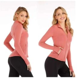 Hoge versie Lu-088 2024 Yogajack Dames LL Workout Sportjas Fitnessjack Sport Sneldrogend Sportkleding Top Effen Sweatshirt met rits Sportkleding Heet verkoop 9558