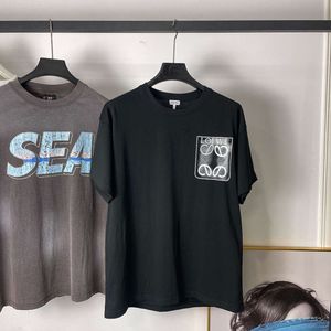 Version haute Luo Famille broderie SS T-shirt à manches courtes d'été pour hommes et femmes Nouvelles lâches Casual Fashion Luxury Half