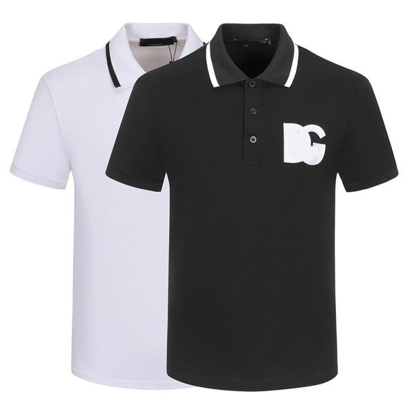 Version haute hommes POLO chemise revers 23 été nouvelle mode brodé lettre à manches courtes T-shirt affaires hommes élégants