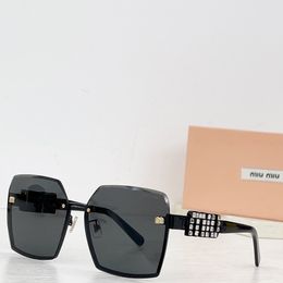 Gafas de sol sin marco Miu SMU52YS, versión alta, personalidad de moda, gafas anti-UV400 de alto nivel de apariencia