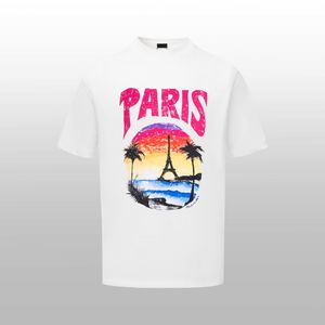 Version haute d'été pour hommes et femmes même T-shirt de créateur en coton T-shirt décontracté réfléchissant en vrac Alphabet imprimé chemise à manches courtes Hip Hop street wear T-shirt # 24