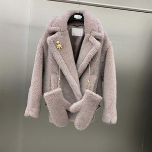 Abrigo de lana para mujer de alta versión Chaquetas cálidas de invierno chaqueta de diseñador max gabardinas de lana para mujer Cortavientos corto de moda