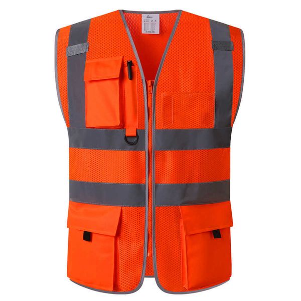 Gilet de sécurité réfléchissant industriel haute visibilité travail sur route gilet réfléchissant extérieur moto cyclisme gilet de sécurité vêtements veste réfléchissante