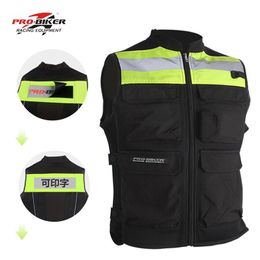 Veiligheidsgebieden met hoge zichtbaarheid Outdoor Motorfiets Zip Professionele beveiliging Reflecterende vestzakken Design Reflective Jacket 201104
